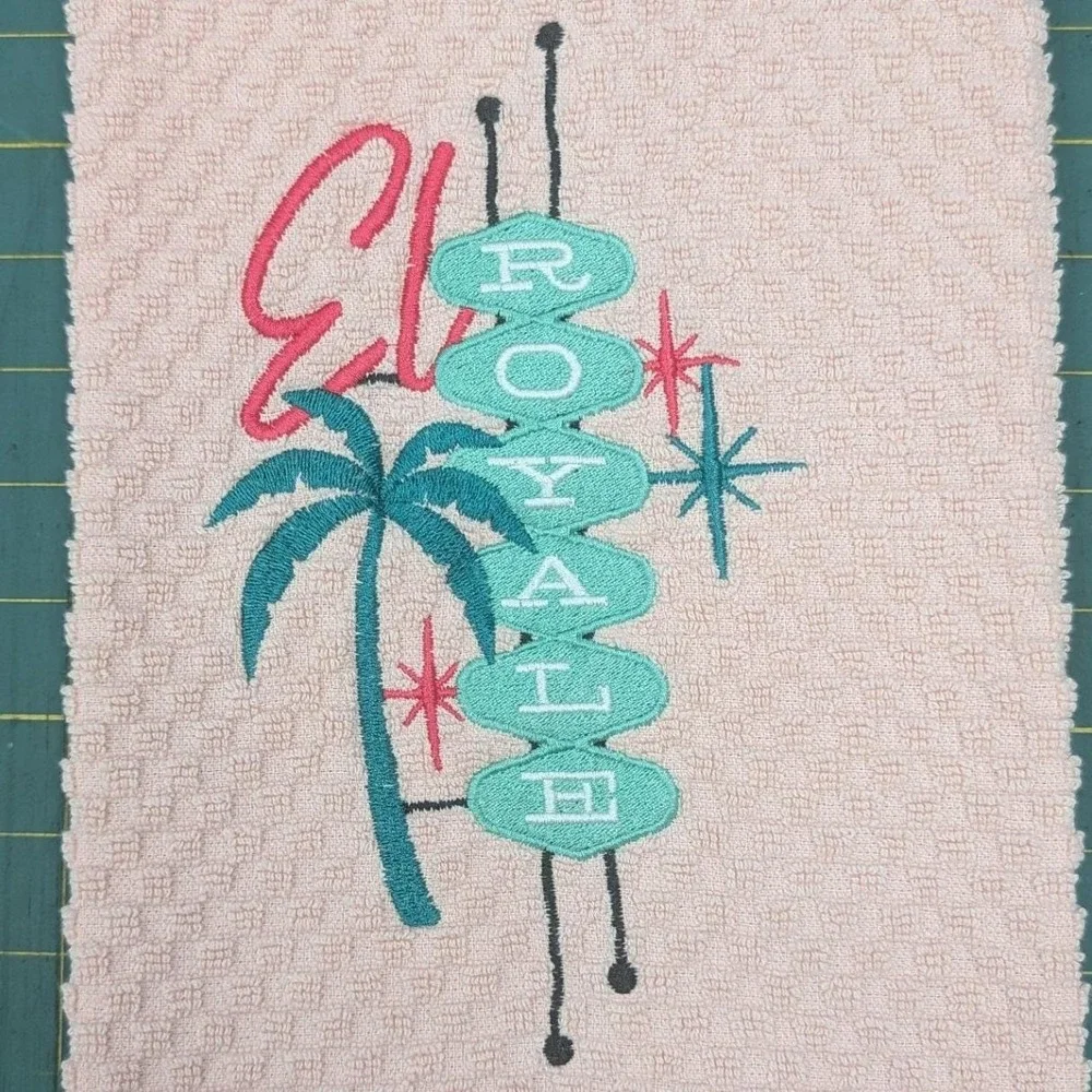 El Royal Hotel Mid-Century Modern 1950's Kitchen Bath Bar Tea Hand Towel